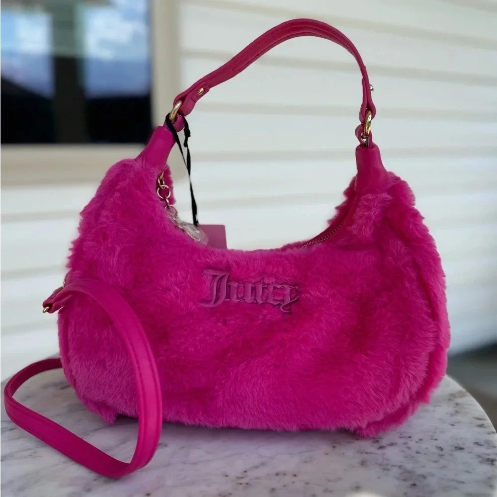 Juicy Couture Pink Flash Semi-Charmed Coho crossbody bag/purse